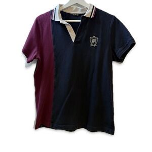 Massimo Dutti Colorblock Polo Shirt Size M